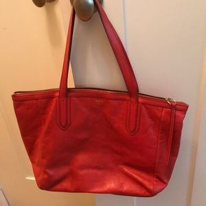Red Fossil purse